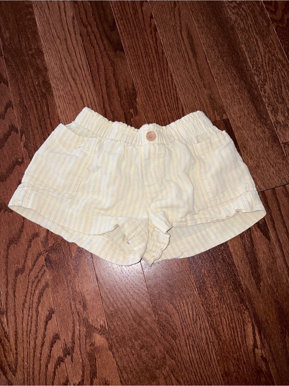 Old Navy Cream and Pale Yellow Striped Girls' Shorts